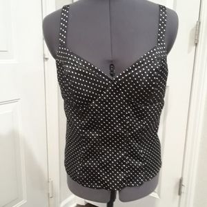 V-neck Polka dot tank top